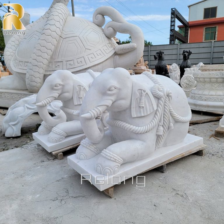 high quality large marble elephant statue