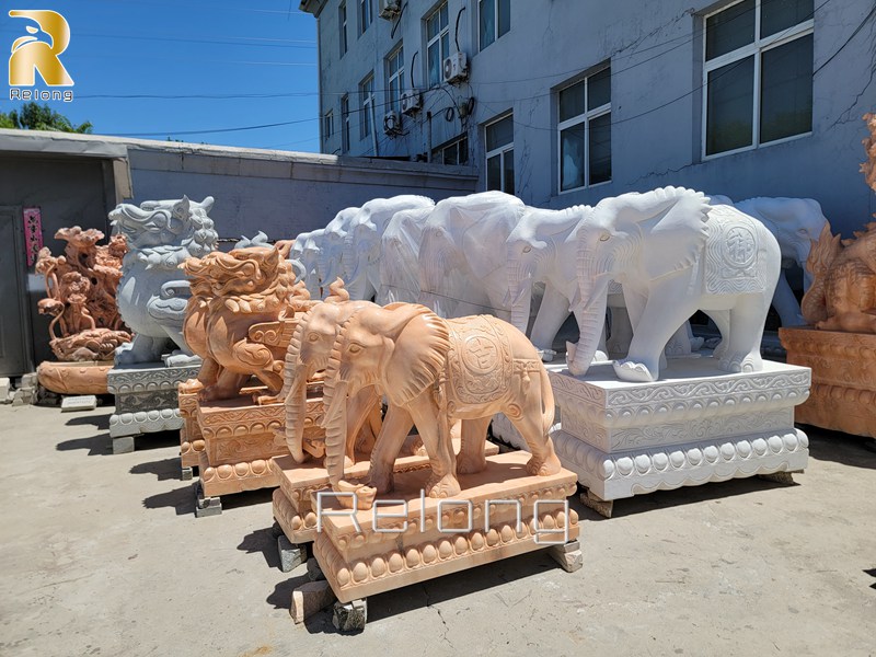 high quality marble elephant sculpture