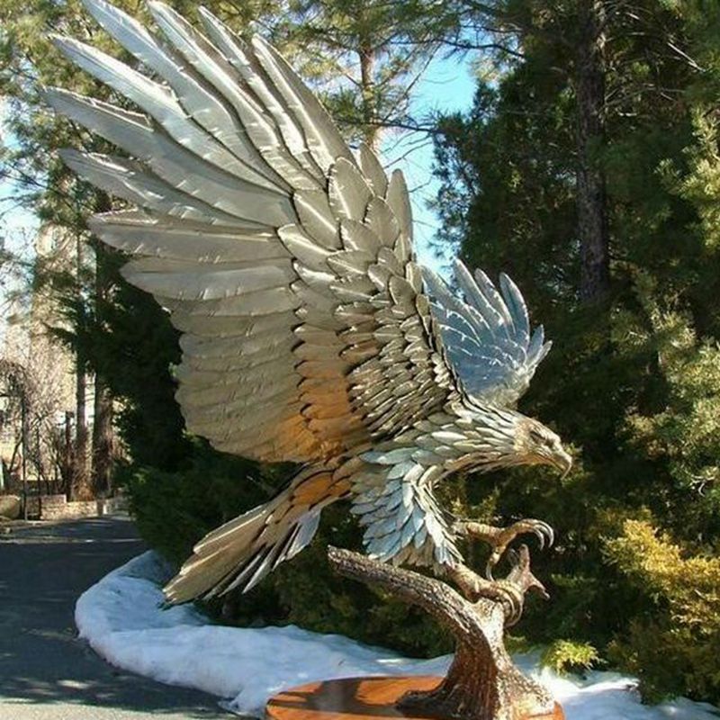 metal stainless steel eagle statue for sale