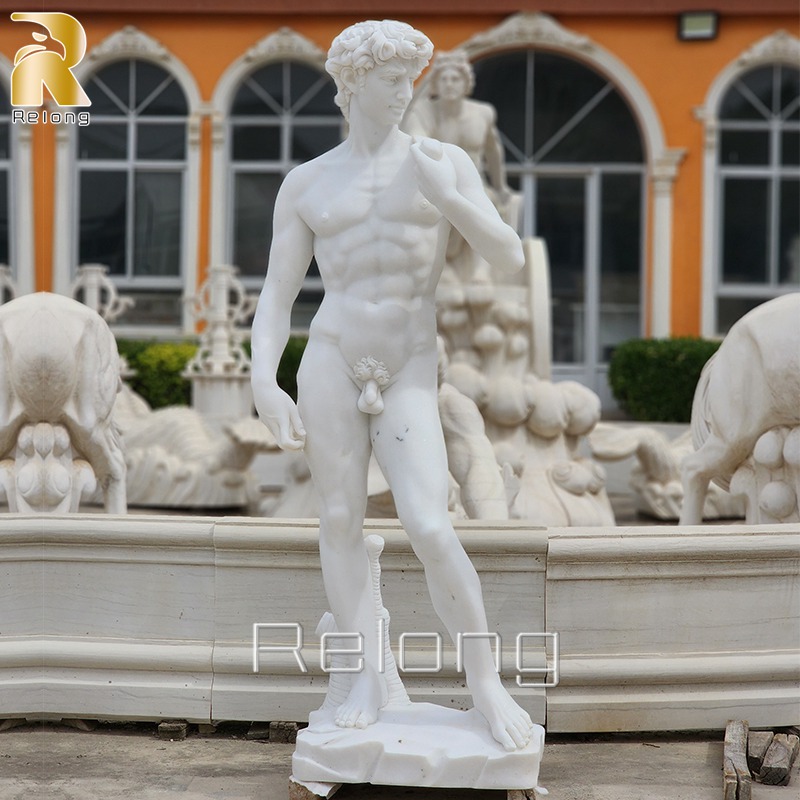 Classic Life Size Marble Statue of David Replica for Sale RMSC-005