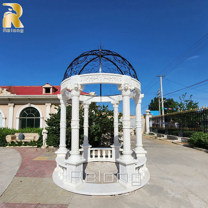 outdoor white marble gazebo