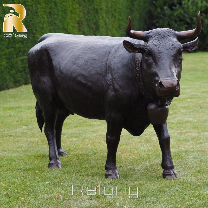 Life Size Bronze Cow Statue for Yard Decor RBBS-005