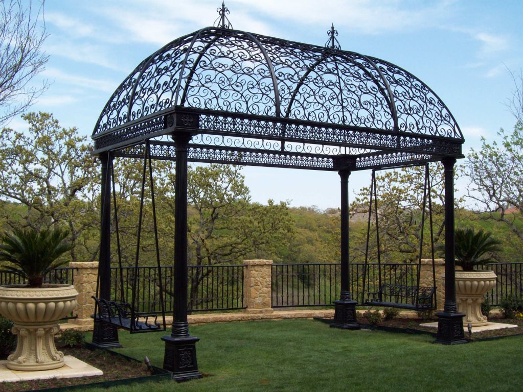 Custom Wrought Iron Accessories - Custom designed iron gazebo