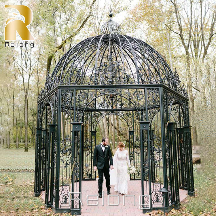 Victorian iron gazebo for sale-1