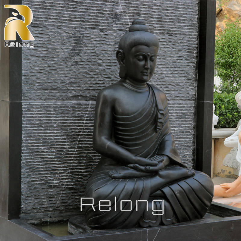 black marble Buddha statue