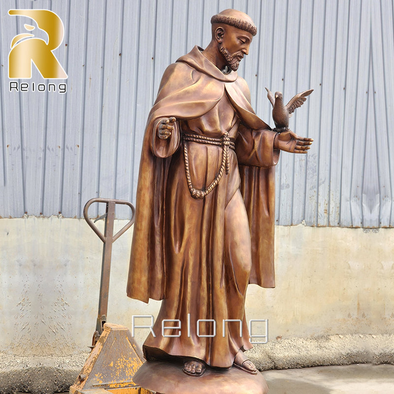 brass St. Francis statue