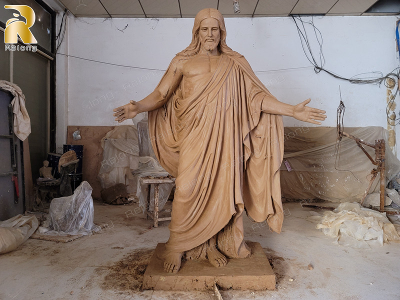 bronze jesus statue clay model