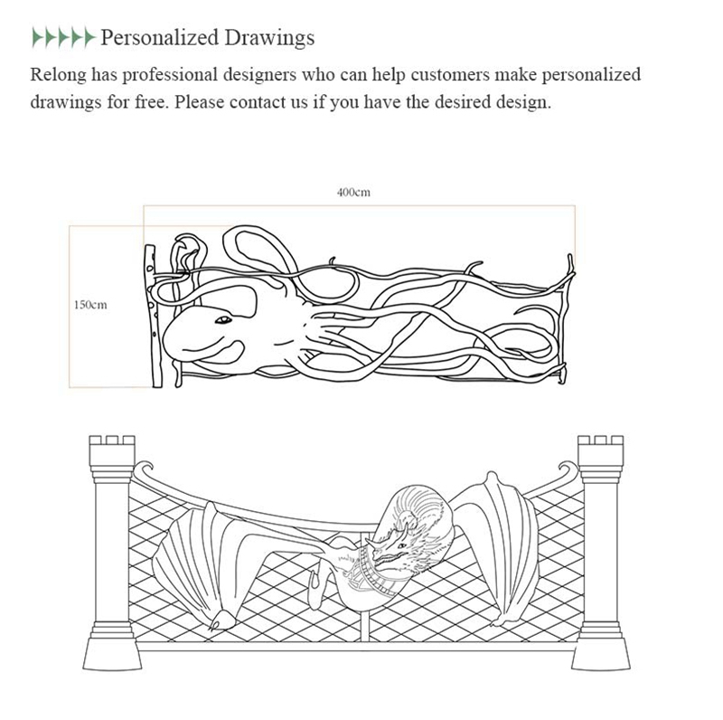 decorative wrought iron gate customization-2