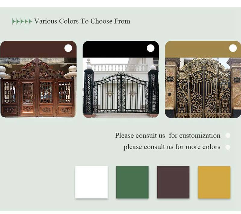 decorative wrought iron gate customization