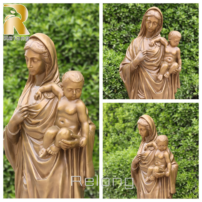 life size virgin Mary statue details