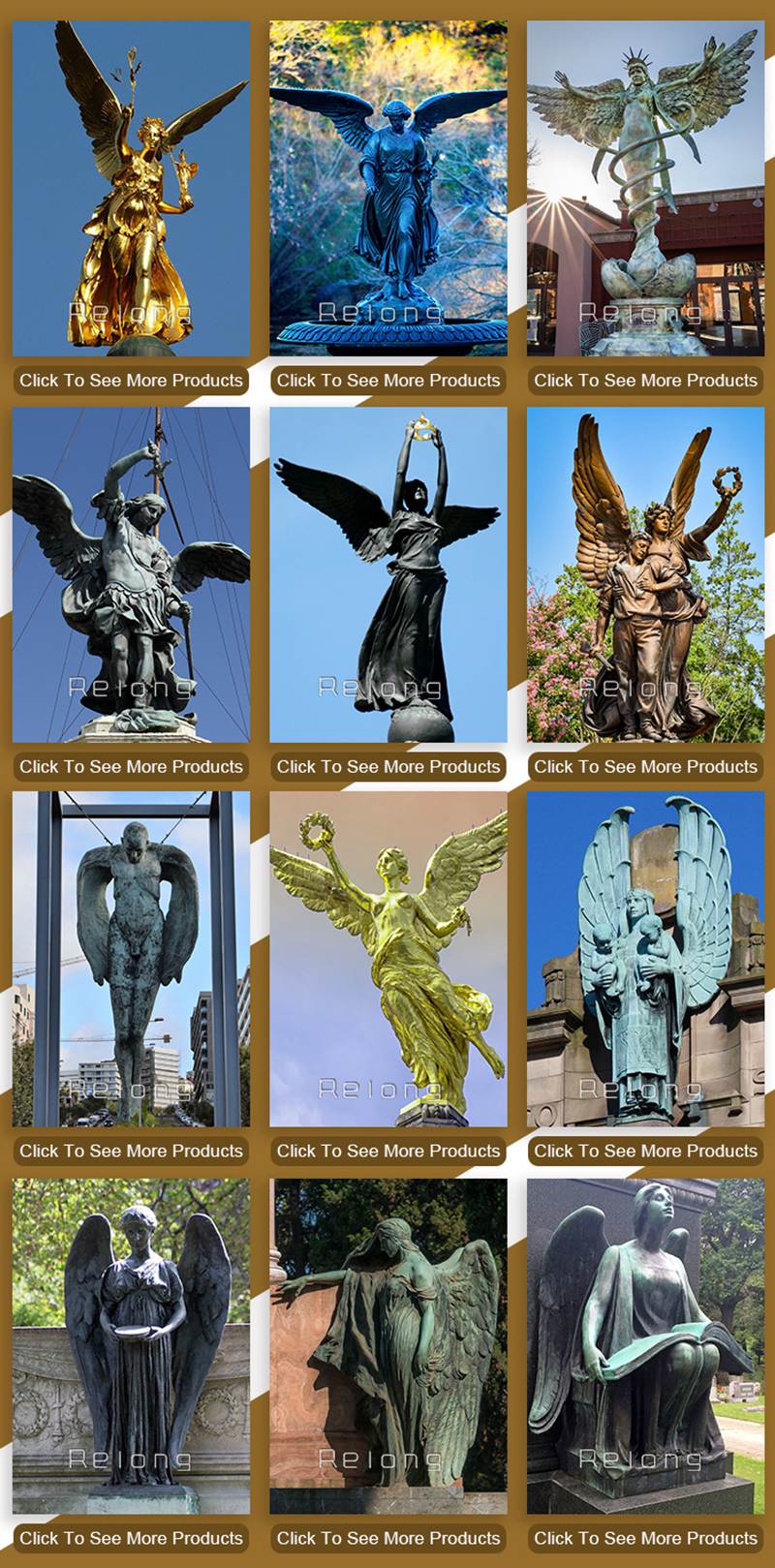 more bronze angel statues