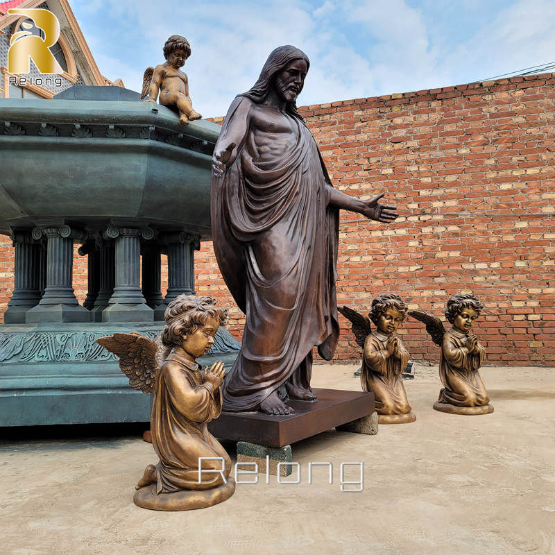 outdoor bronze catholic statues