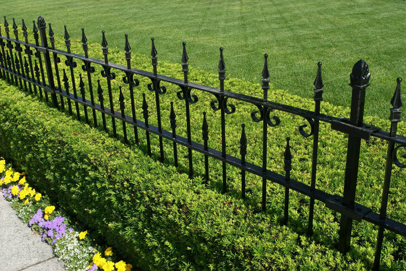 outdoor wrought iron garden fence panels