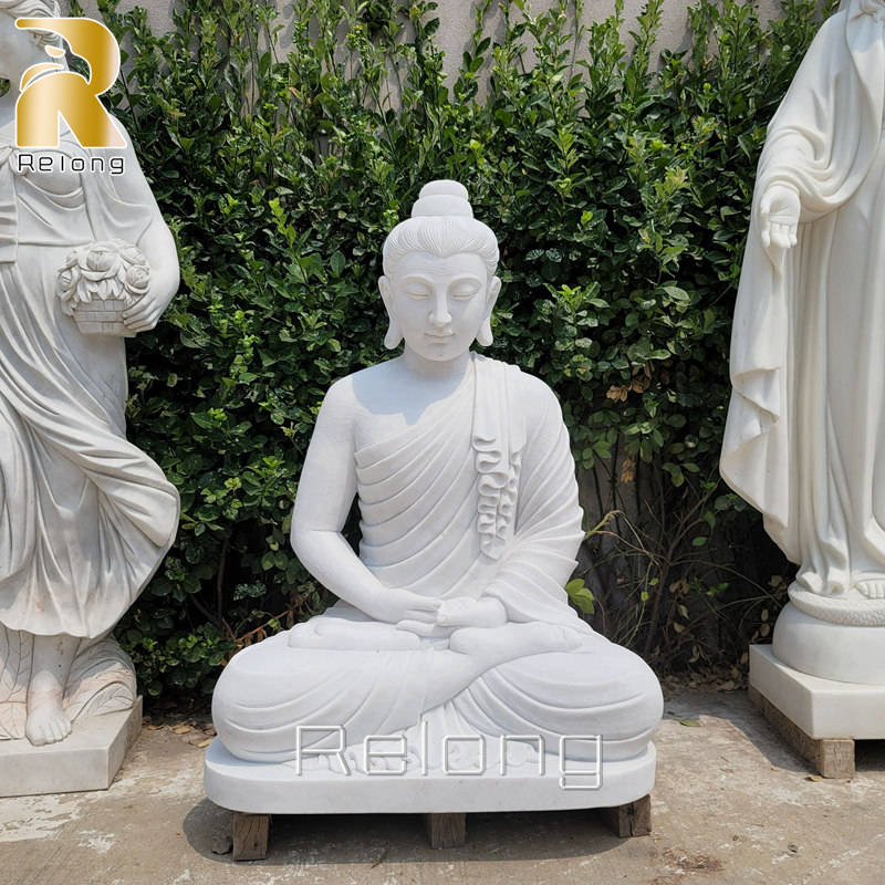 white marble Buddha statue-2