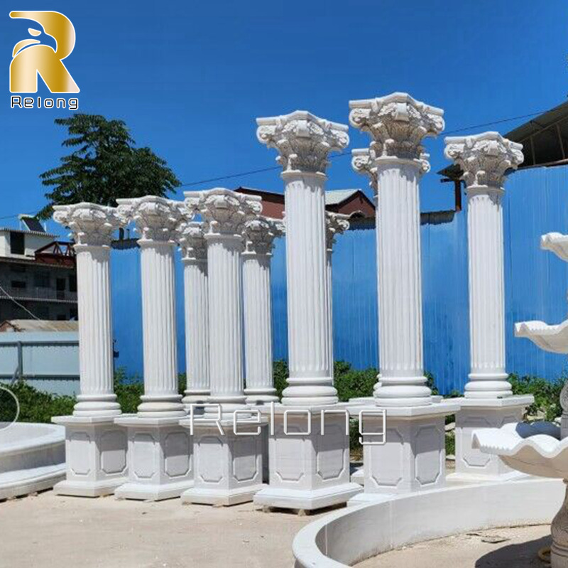 white marble column