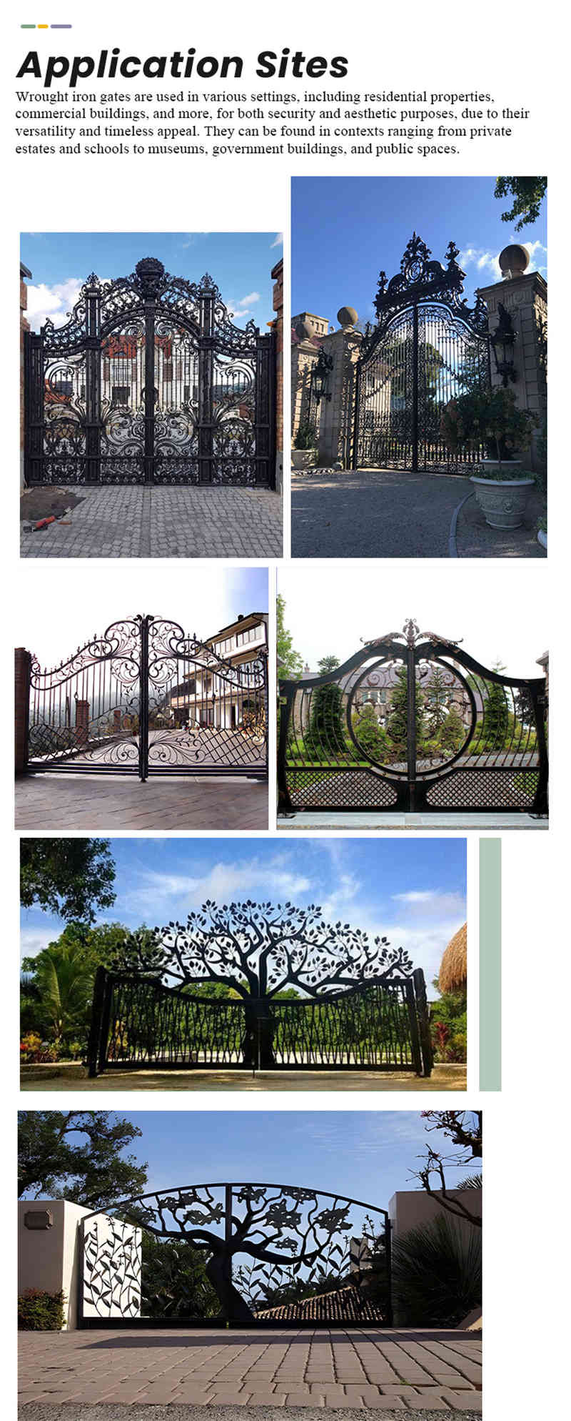 wrought iron gateapplication sites