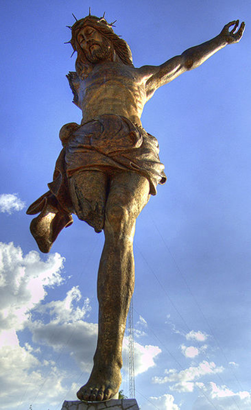 Broken Christ Statue in Mexico