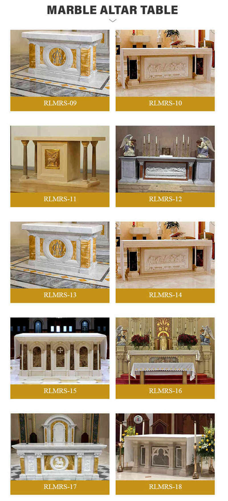 more marble altar tables for sale