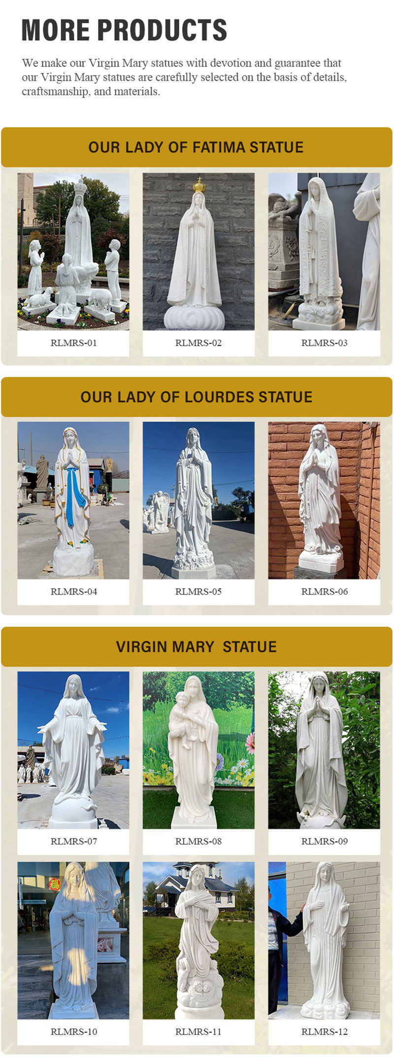 more marble catholic statues