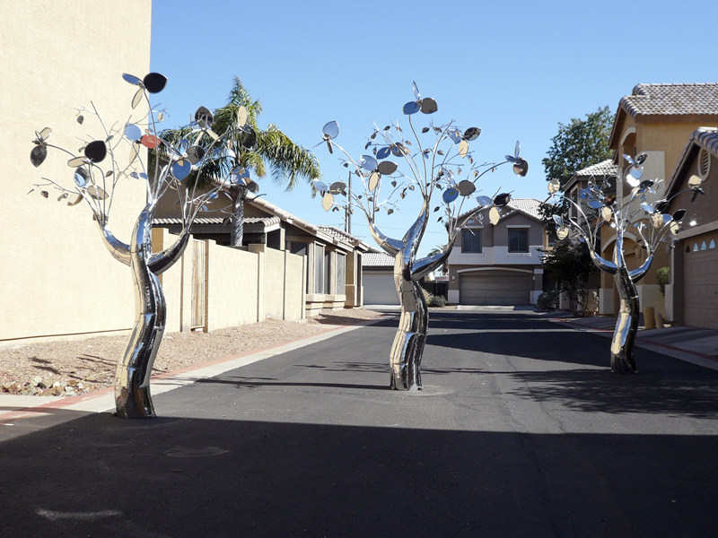 stainless steel garden sculpture-1