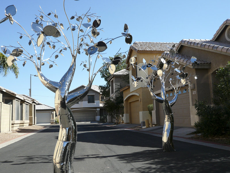 stainless steel garden sculpture-3