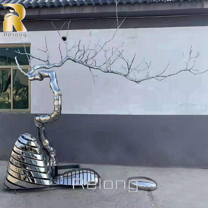 Outdoor Abstract Metal Tree Sculpture Manufacturer RLCS-006