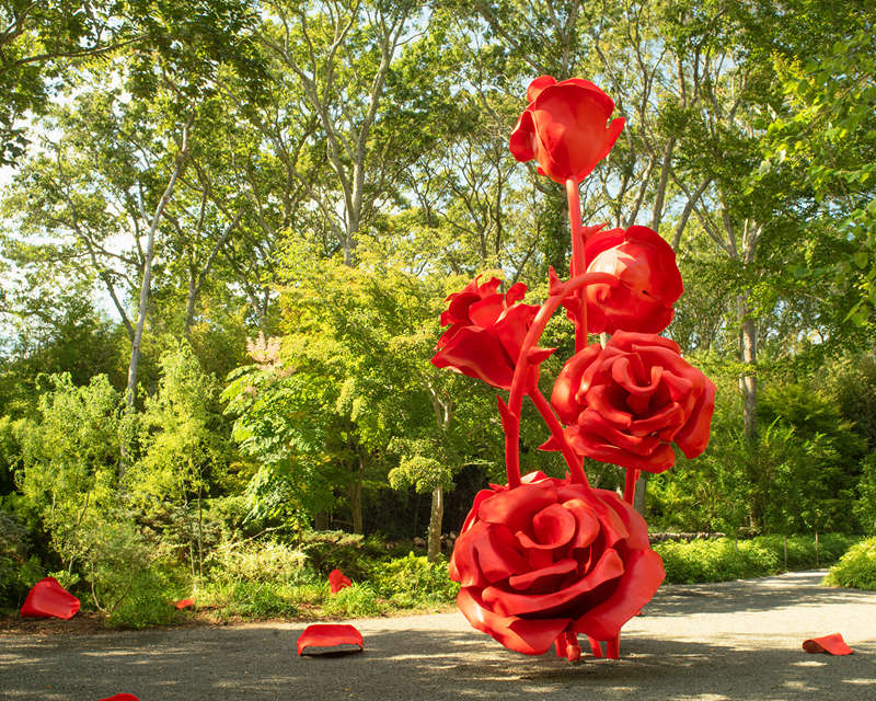 stunning large metal flower sculpture