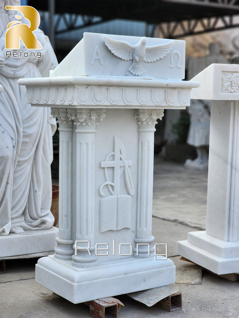 white marble pulpit