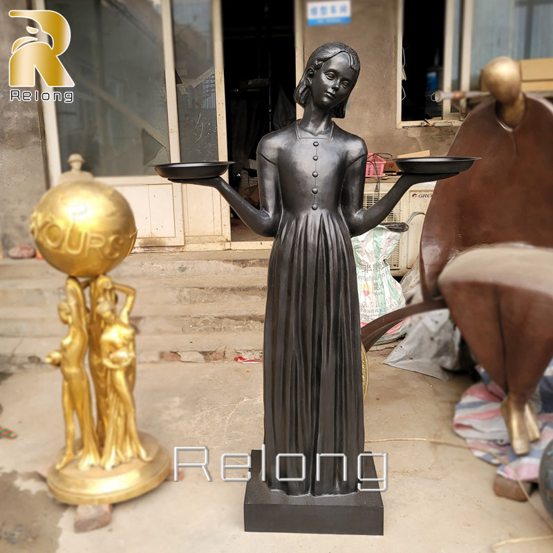 Relong's bronze brd girl statue replica-1