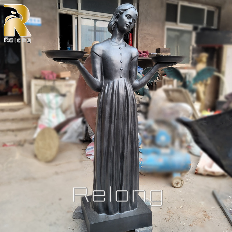 Relong's bronze brd girl statue replica-2