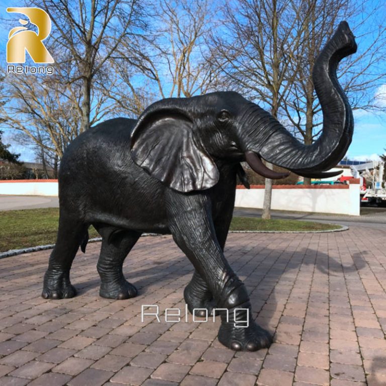 bronze elephant garden statue