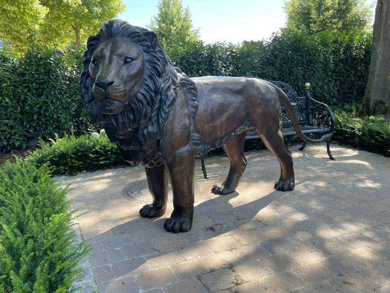 bronze lion garden statue for sale