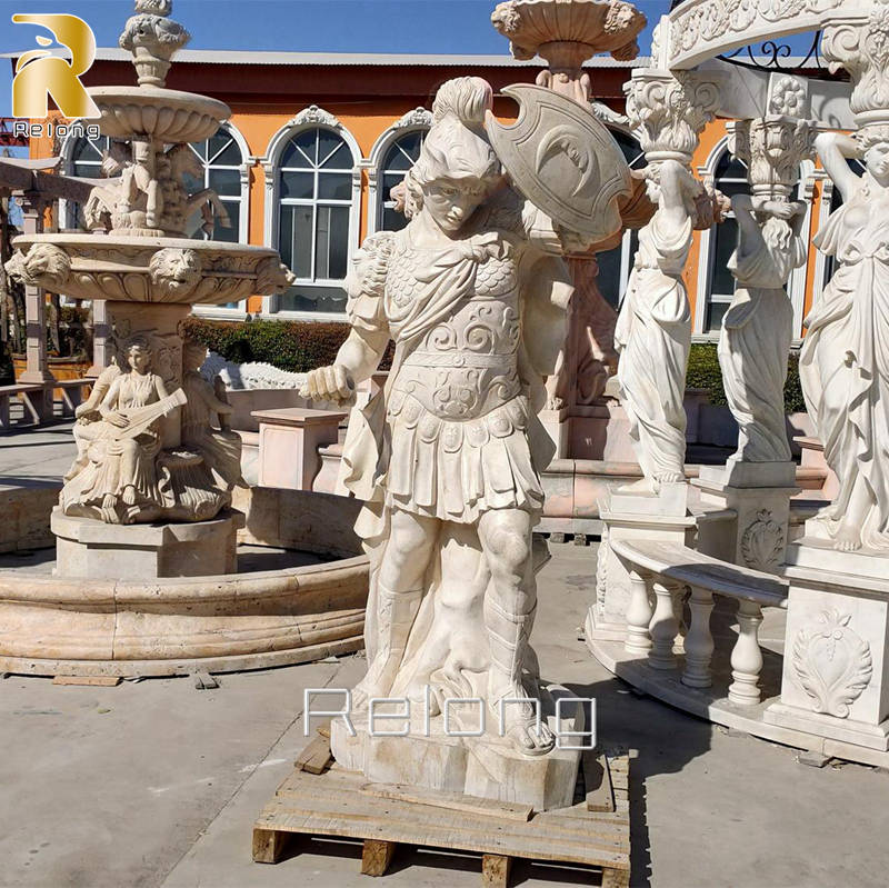 life size marble warrior statue