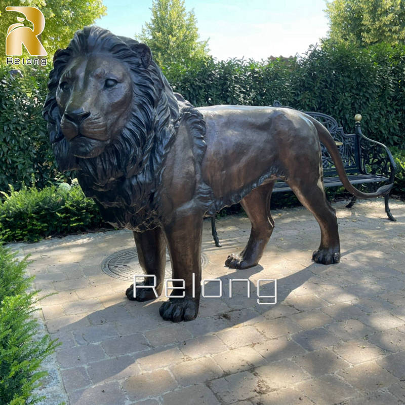 Life Size Bronze Lion Statue for Garden Decoration RBLI-003