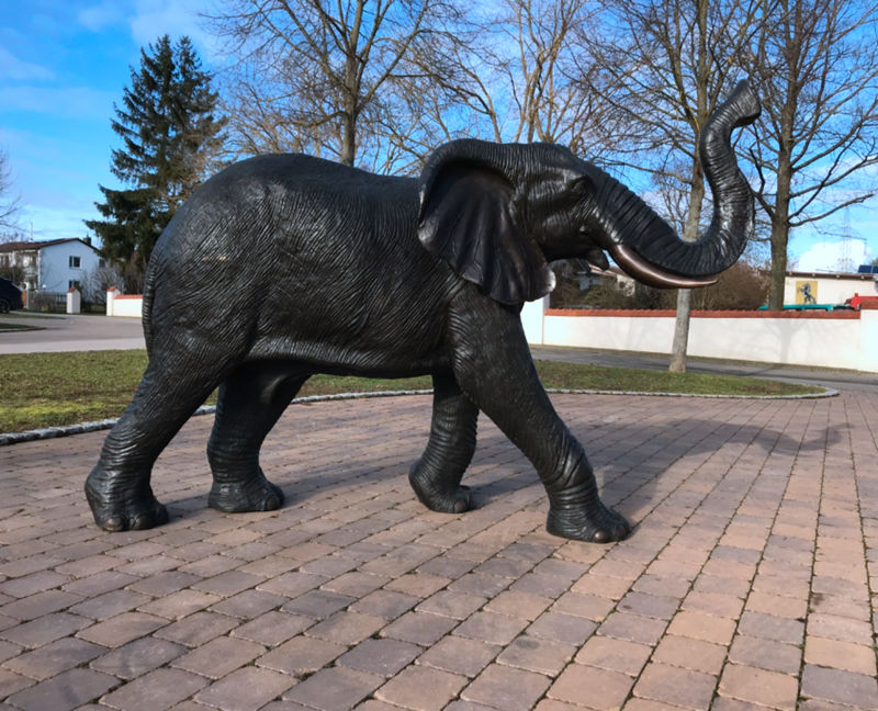 outdoor large bronze elephant statues