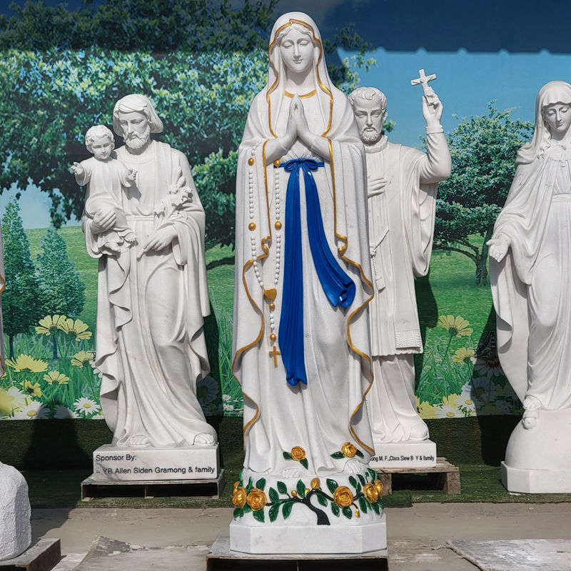 sacred marble Mary statue