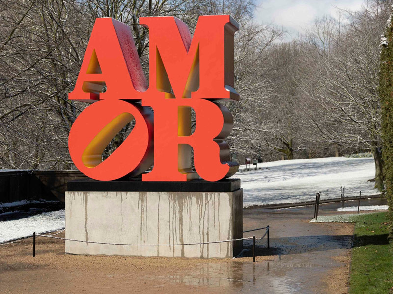 stainless steel letter sculpture