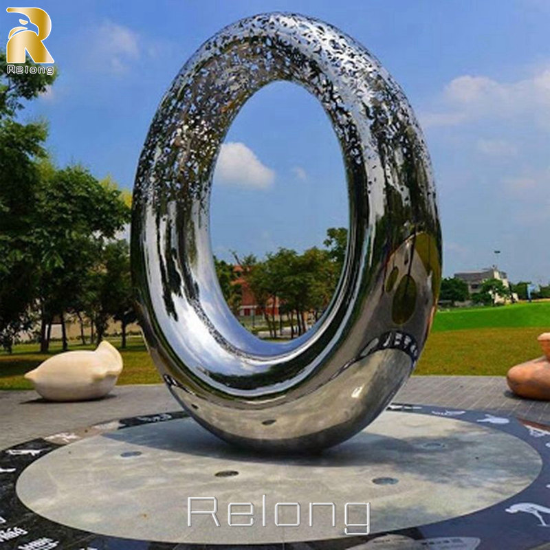 Stainless Steel Outdoor Ring Sculpture Manufacturers RMAS-006