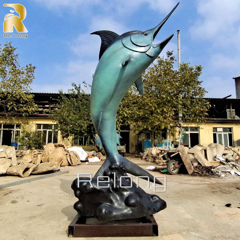 bronze fish sculpture for garden