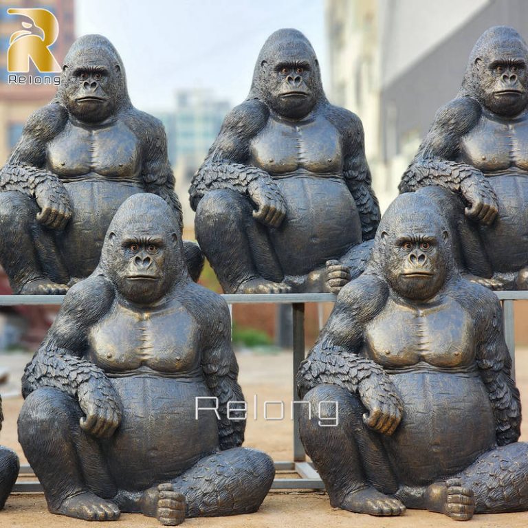 bronze gorilla statue