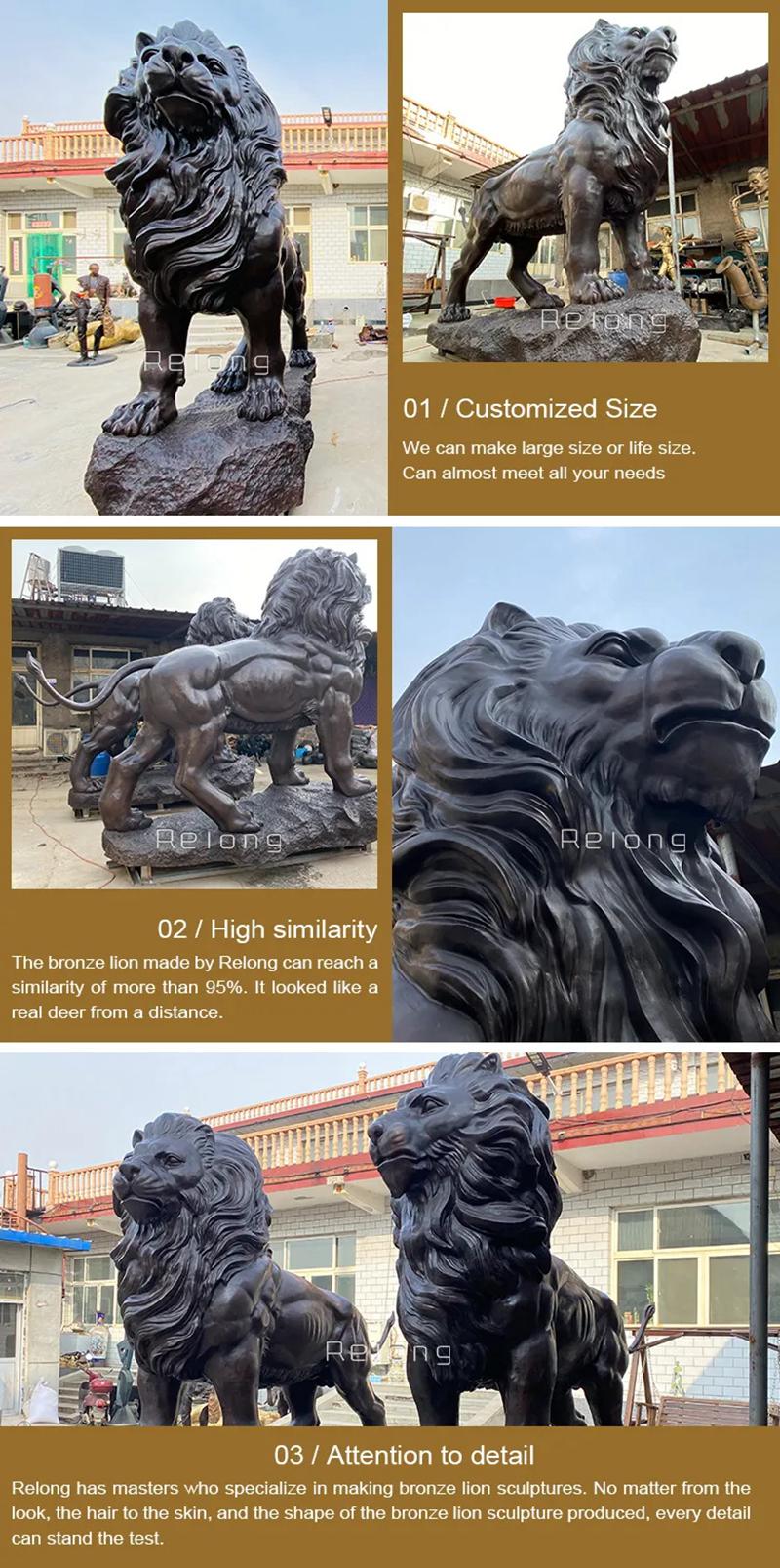 bronze lion statue advantages