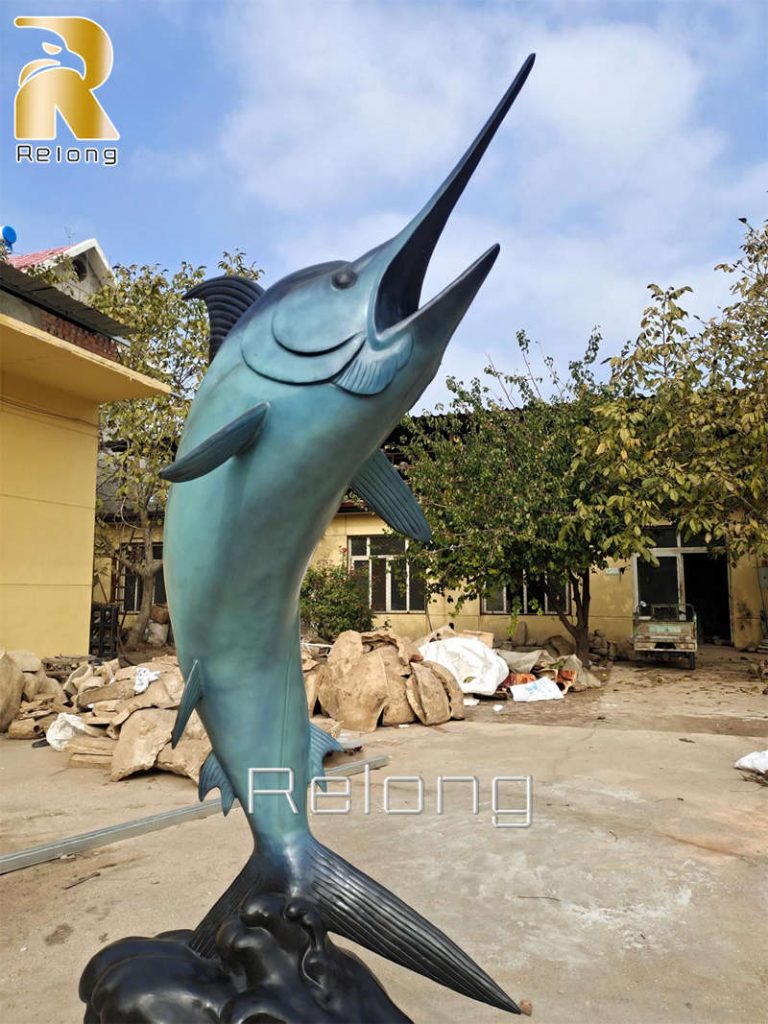 decorative bronze fish sculpture