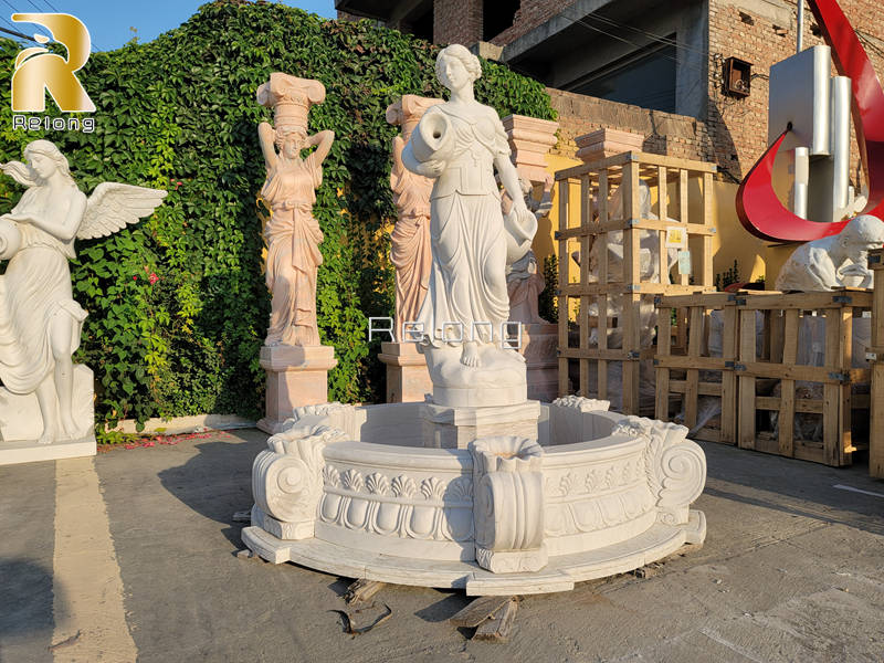 elegant marble statue fountains