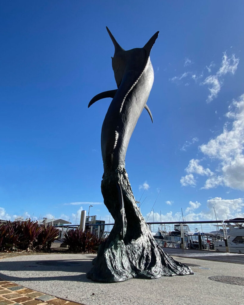 extra large bronze fish sculpture