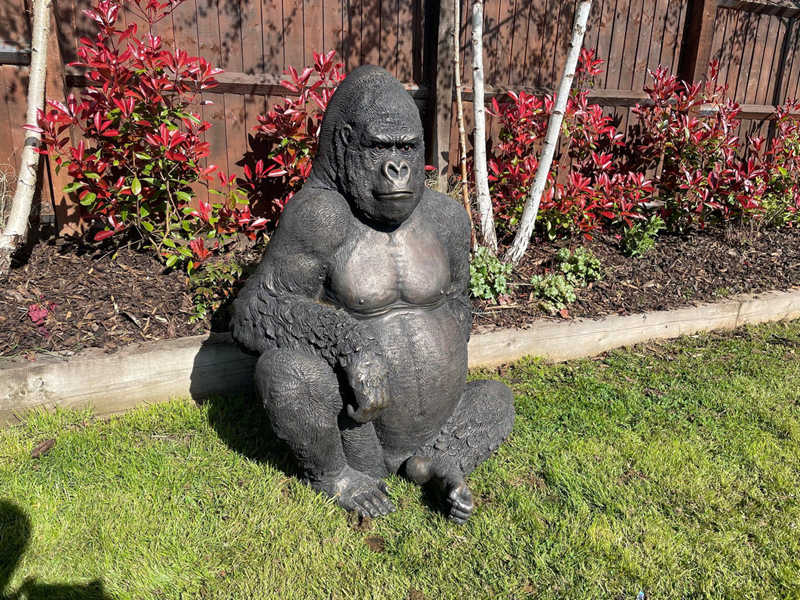 life size bronze gorilla statue