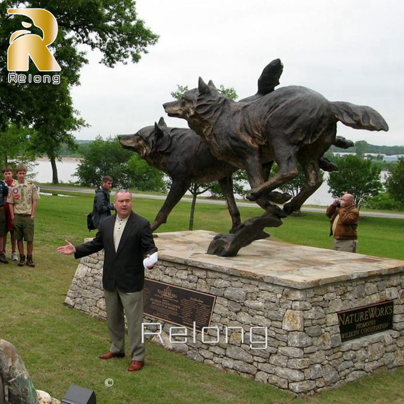 life size wolf statue for sale