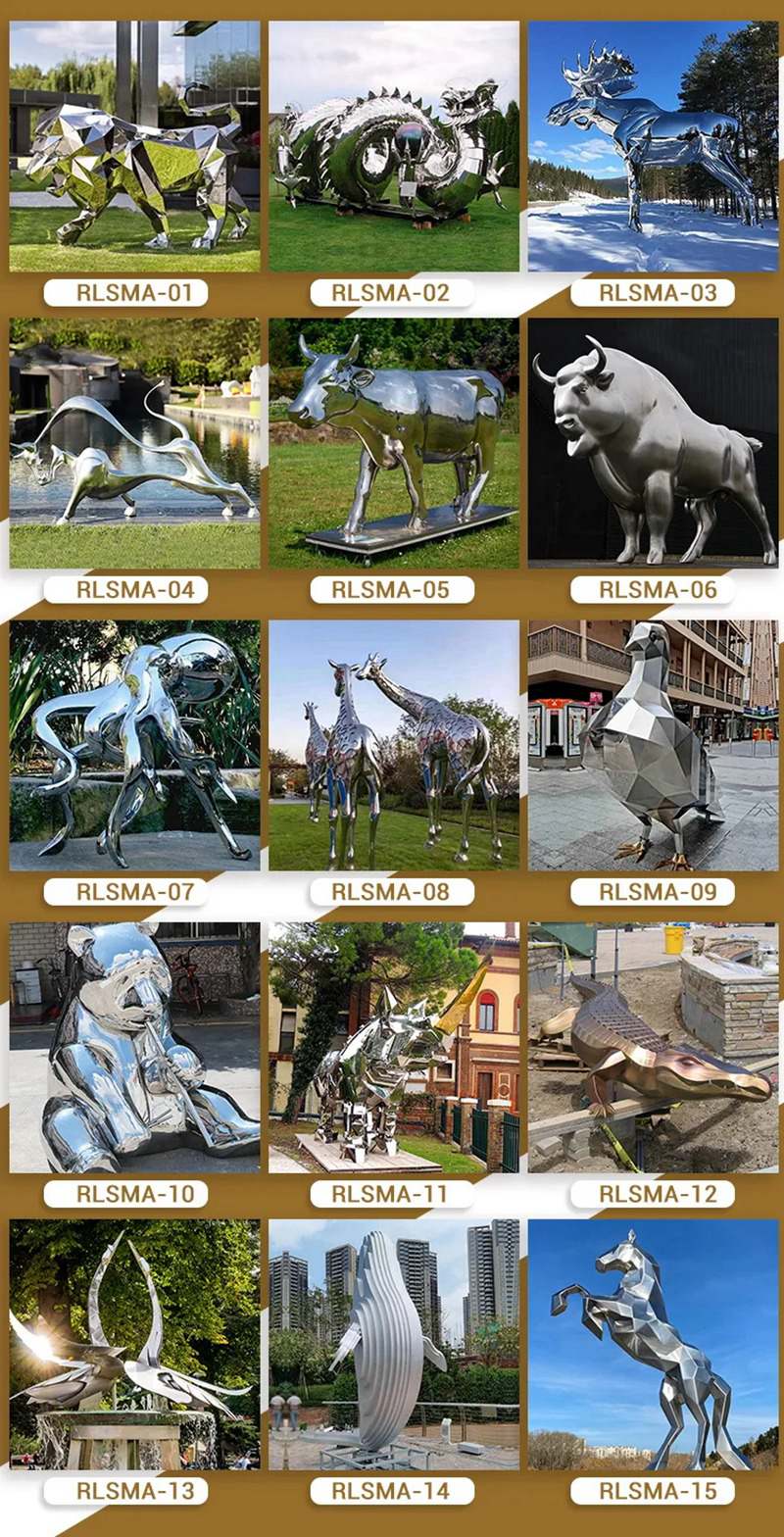 more metal animal sculptures