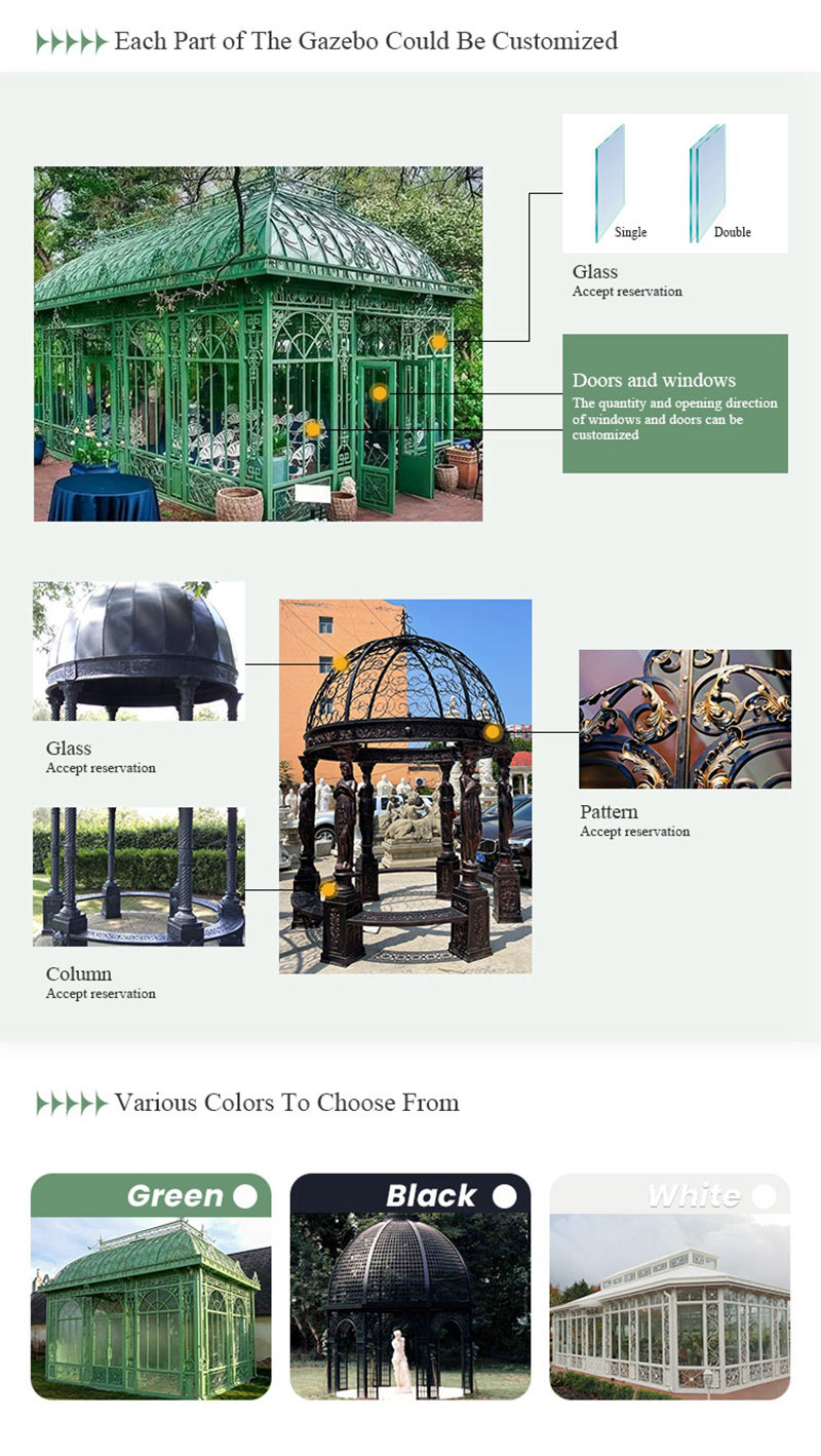 wrought iron gazebo customization service-2