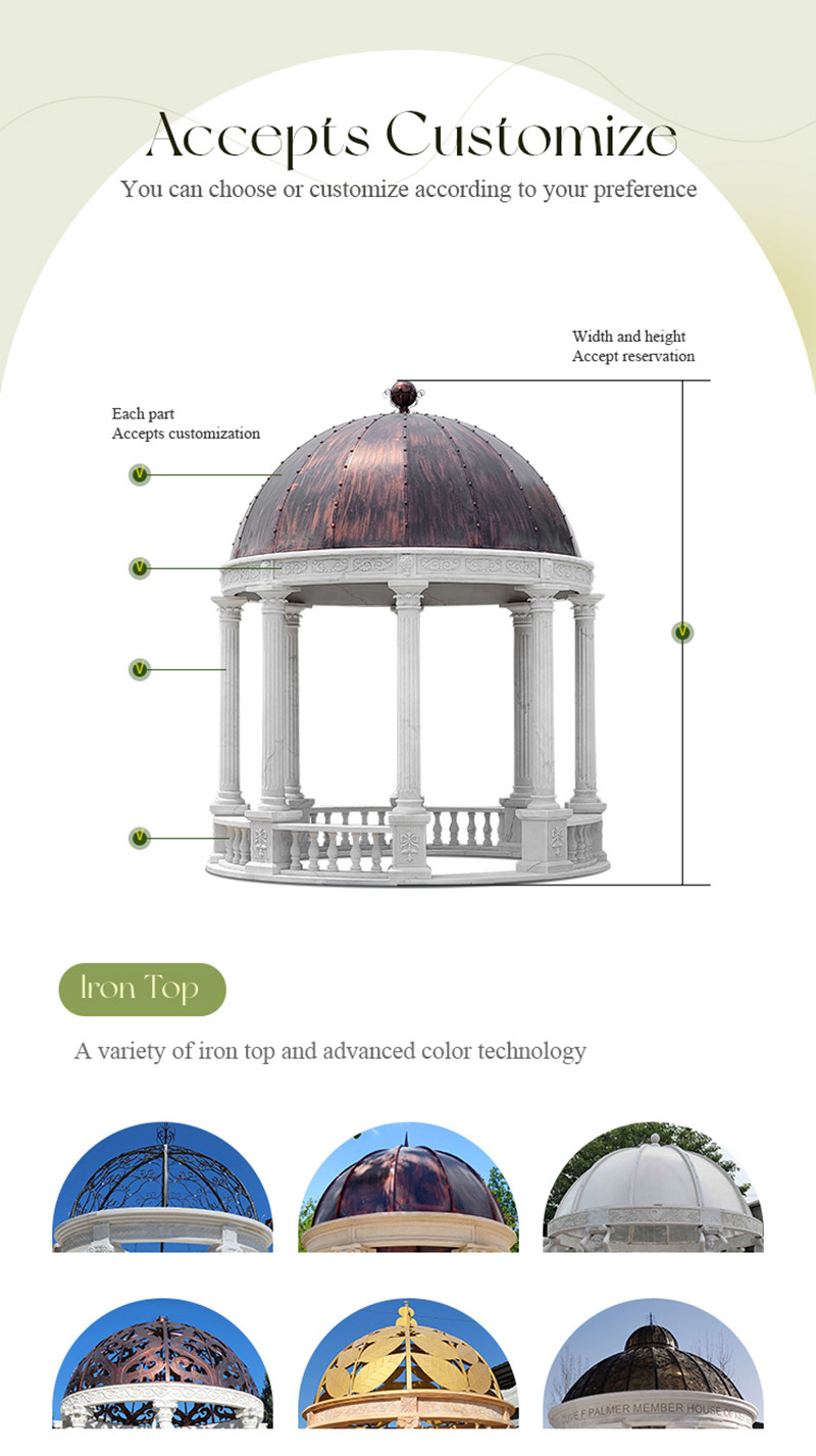 customization service of marble gazebos