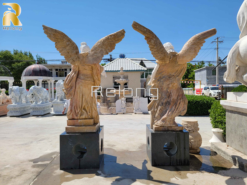 high quality natural marble angel statue